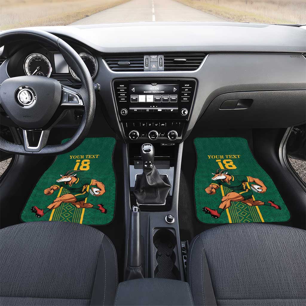 Custom South Africa Rugby Car Mats Go Springboks - African Pride