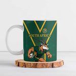 Custom South Africa Rugby Ceramic Mug Go Springboks - African Pride
