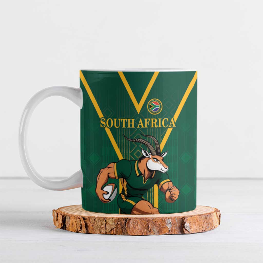 Custom South Africa Rugby Ceramic Mug Go Springboks - African Pride
