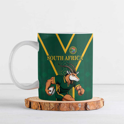 Custom South Africa Rugby Ceramic Mug Go Springboks - African Pride