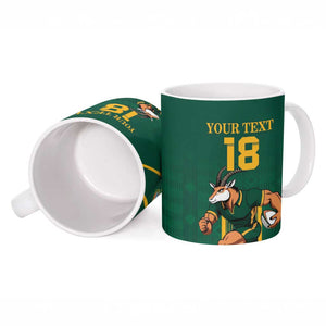 Custom South Africa Rugby Ceramic Mug Go Springboks - African Pride