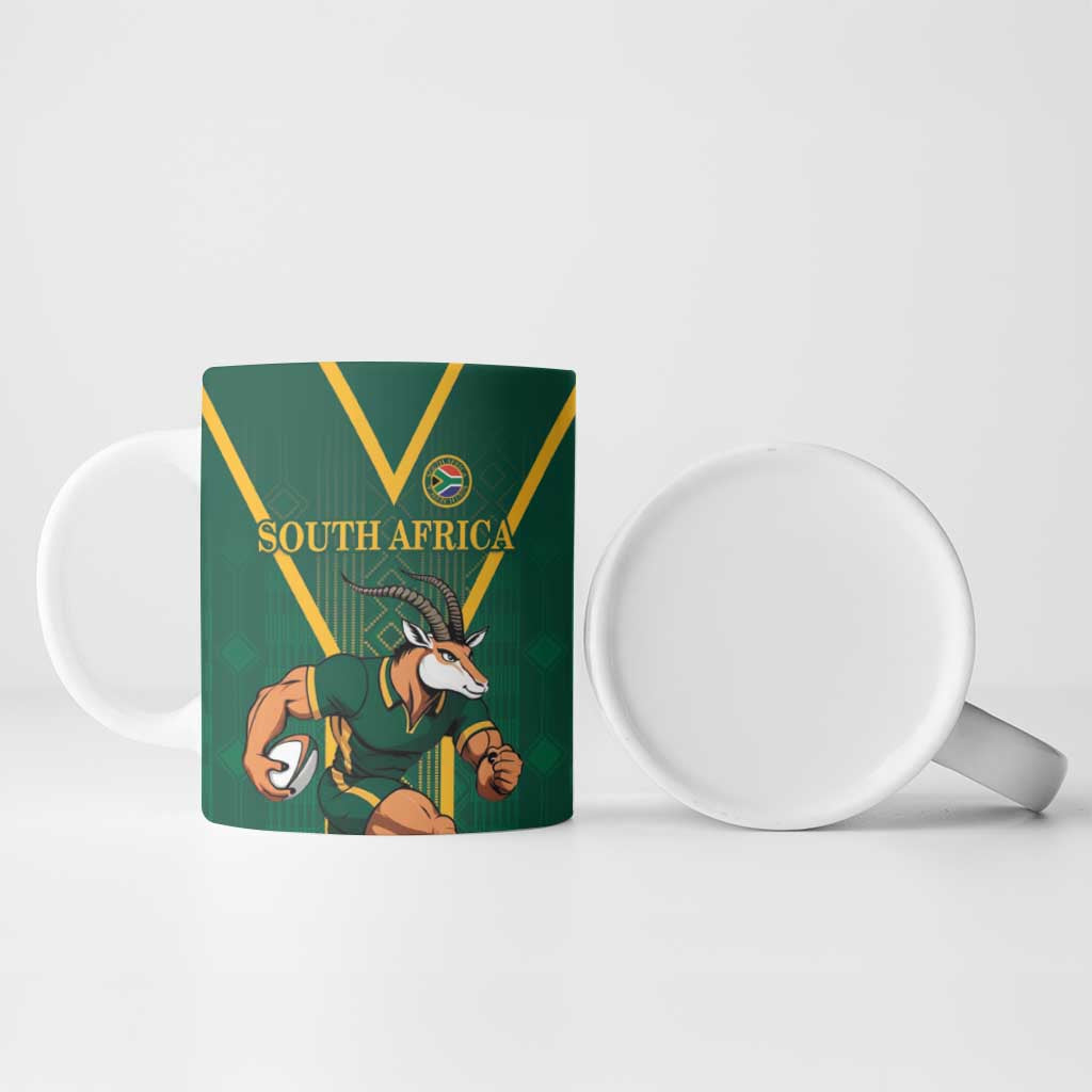 Custom South Africa Rugby Ceramic Mug Go Springboks - African Pride