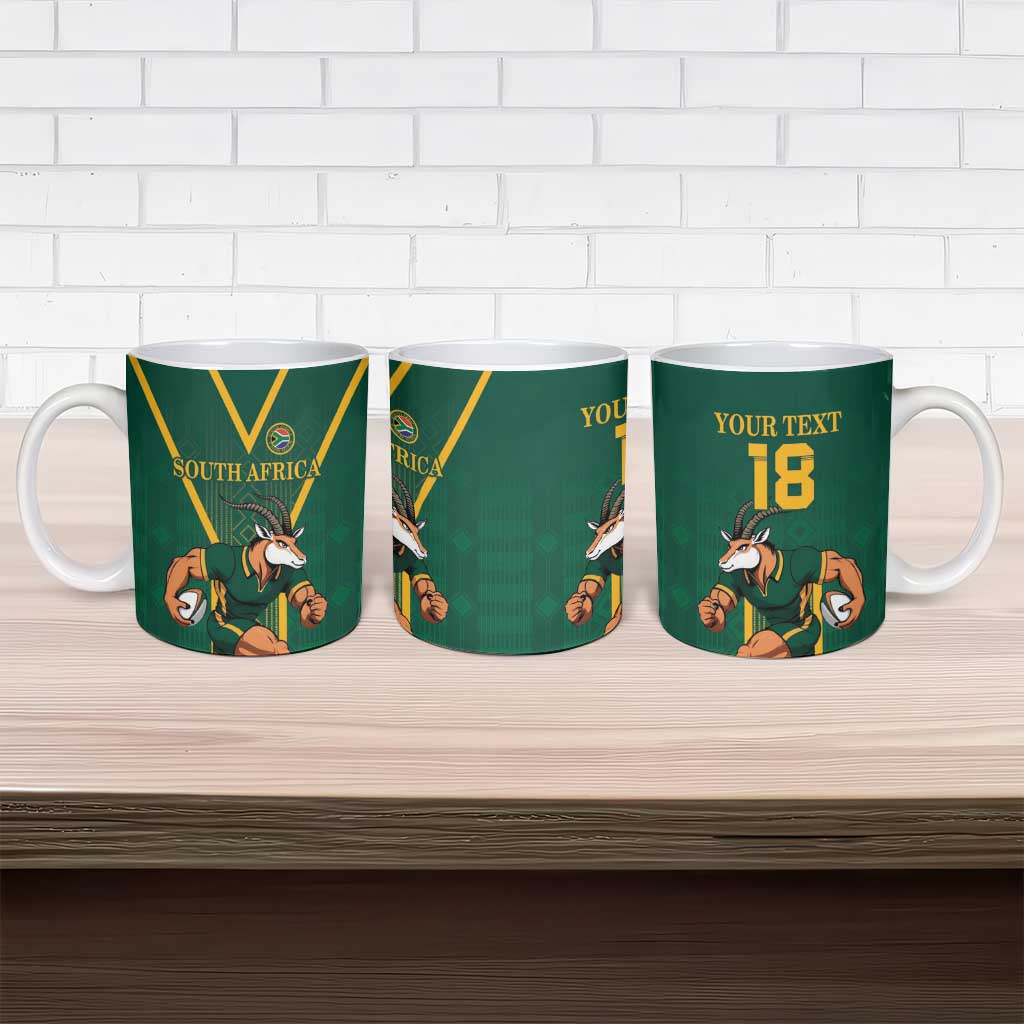 Custom South Africa Rugby Ceramic Mug Go Springboks - African Pride