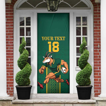Custom South Africa Rugby Door Cover Go Springboks - African Pride