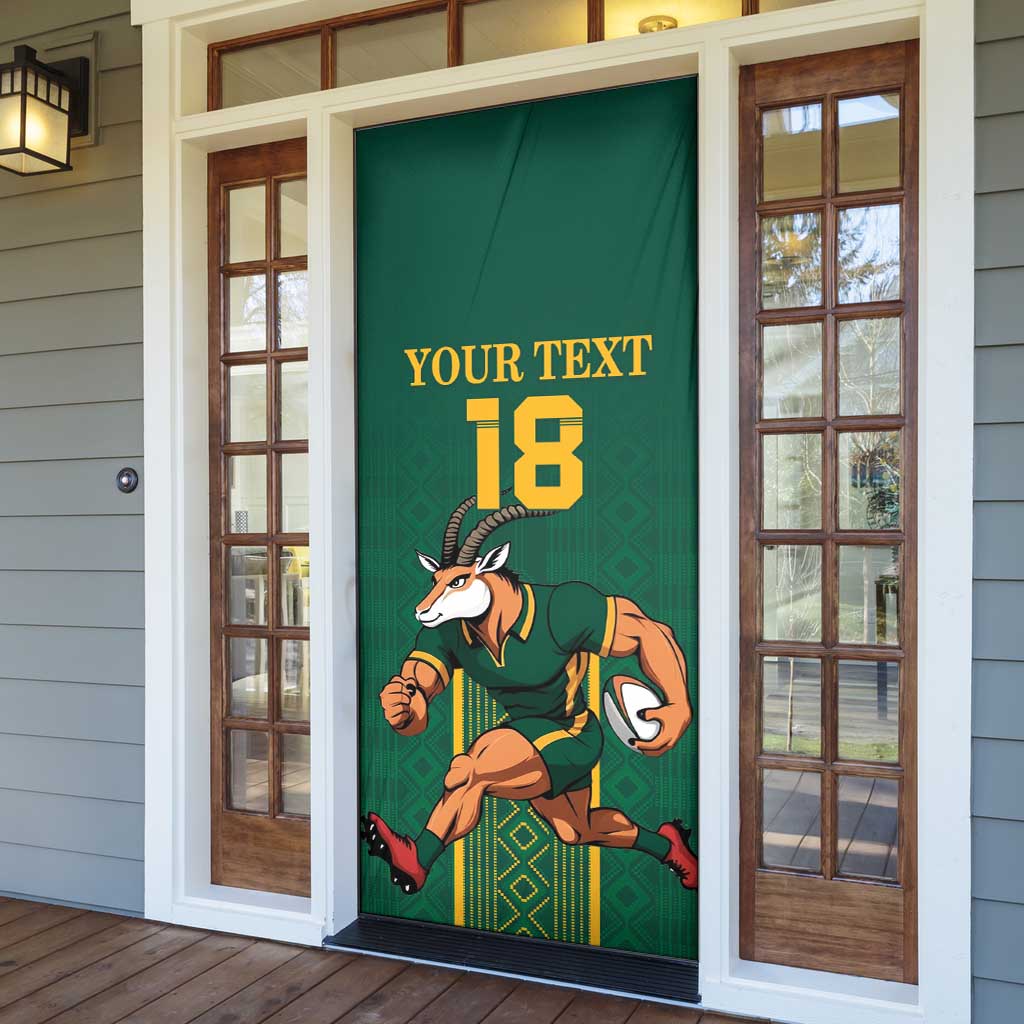 Custom South Africa Rugby Door Cover Go Springboks - African Pride