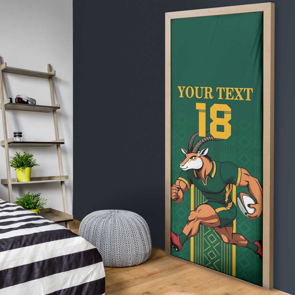 Custom South Africa Rugby Door Cover Go Springboks - African Pride