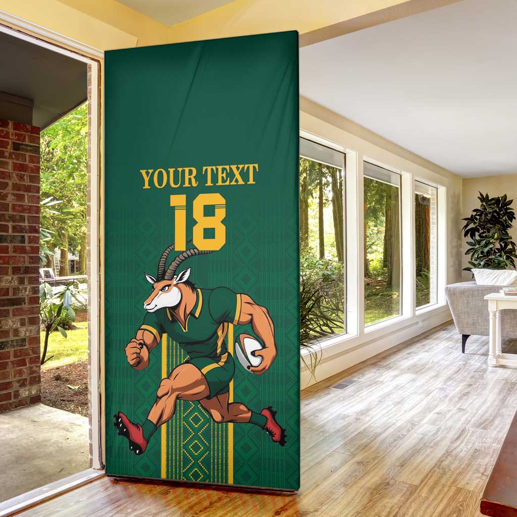 Custom South Africa Rugby Door Cover Go Springboks - African Pride