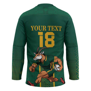 Custom South Africa Rugby Hockey Jersey Go Springboks - African Pride