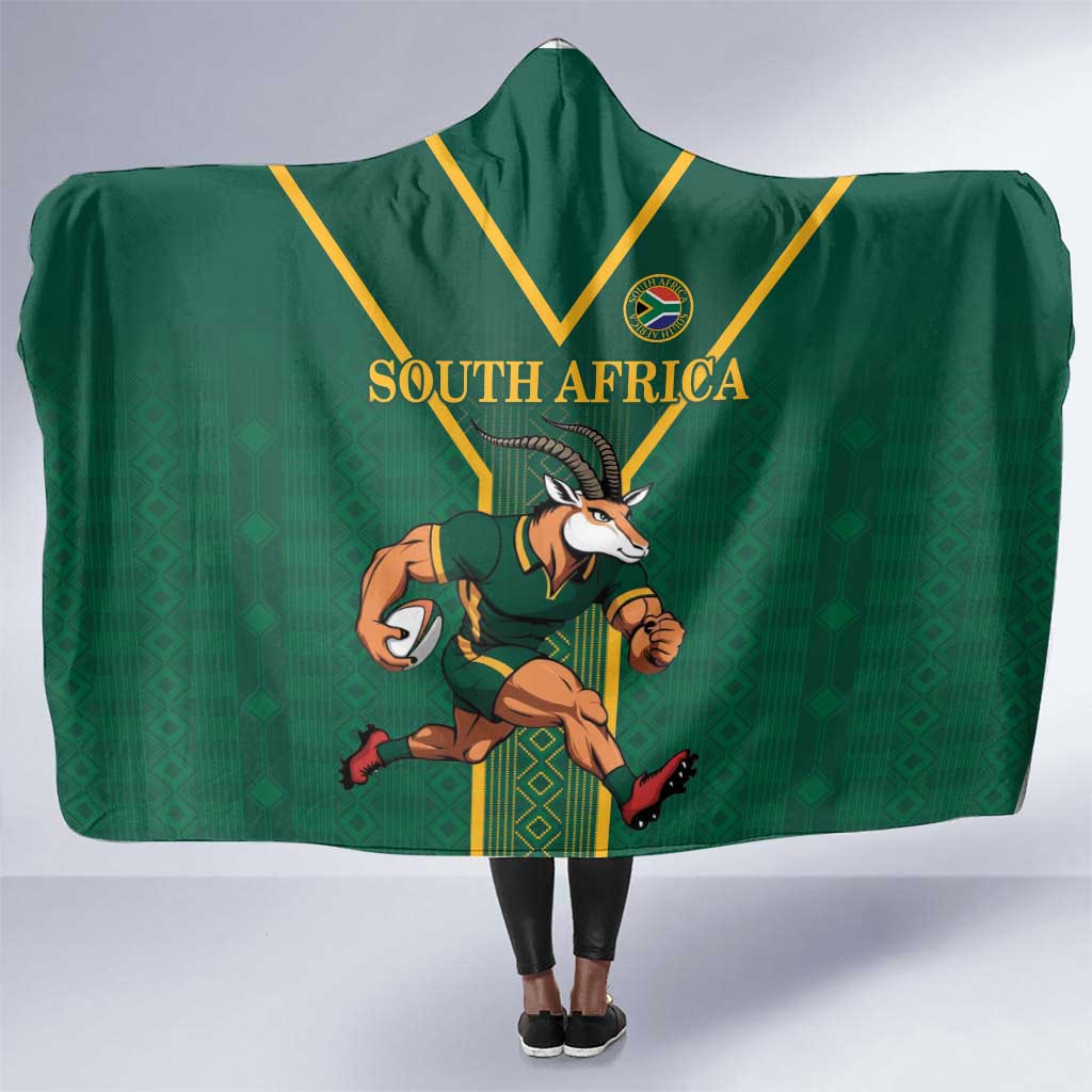 South Africa Rugby Hooded Blanket Go Springboks - African Pride