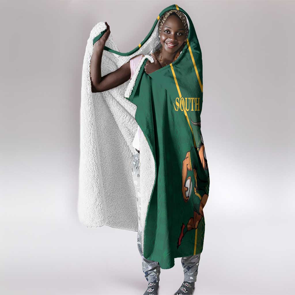 South Africa Rugby Hooded Blanket Go Springboks - African Pride