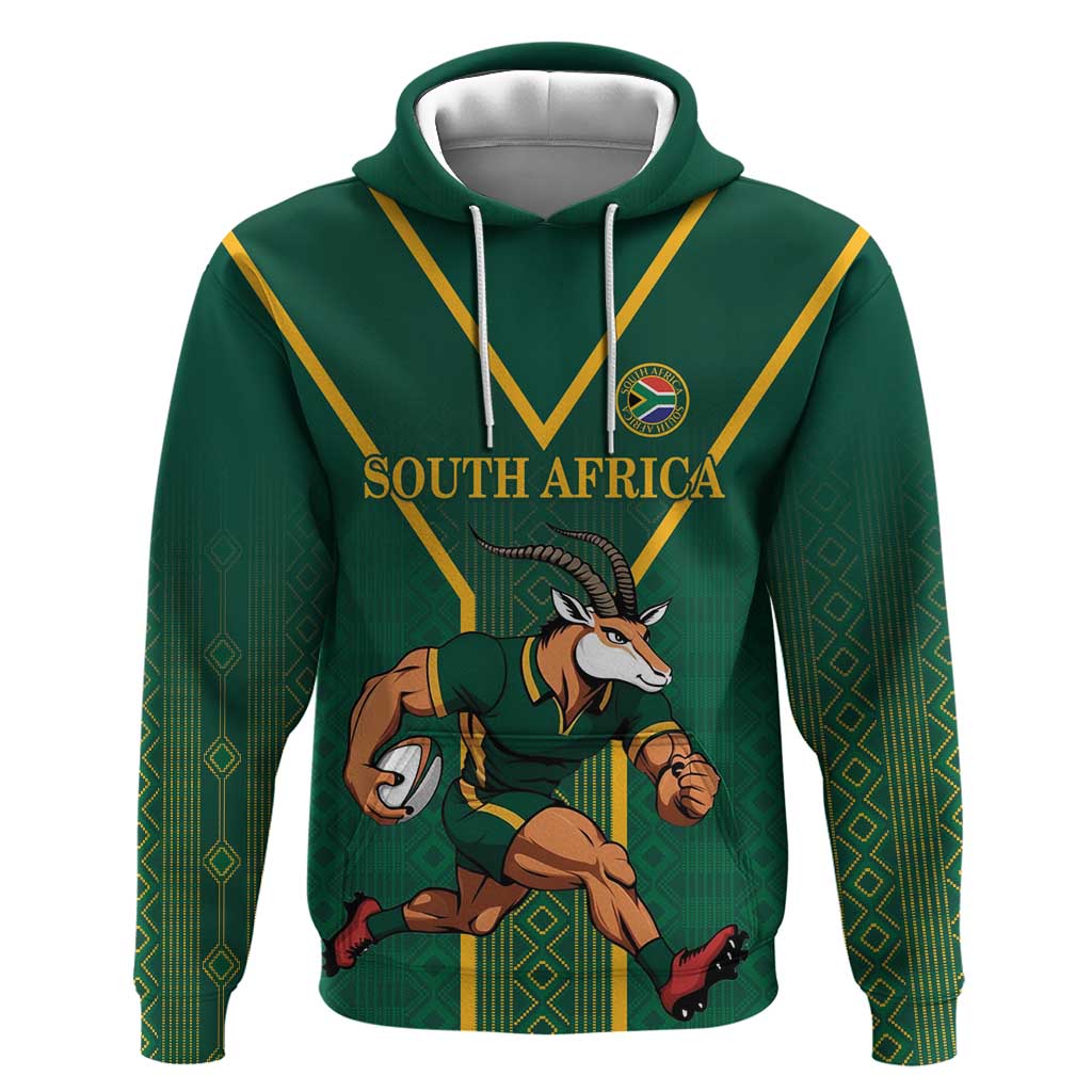 Custom South Africa Rugby Hoodie Go Springboks - African Pride