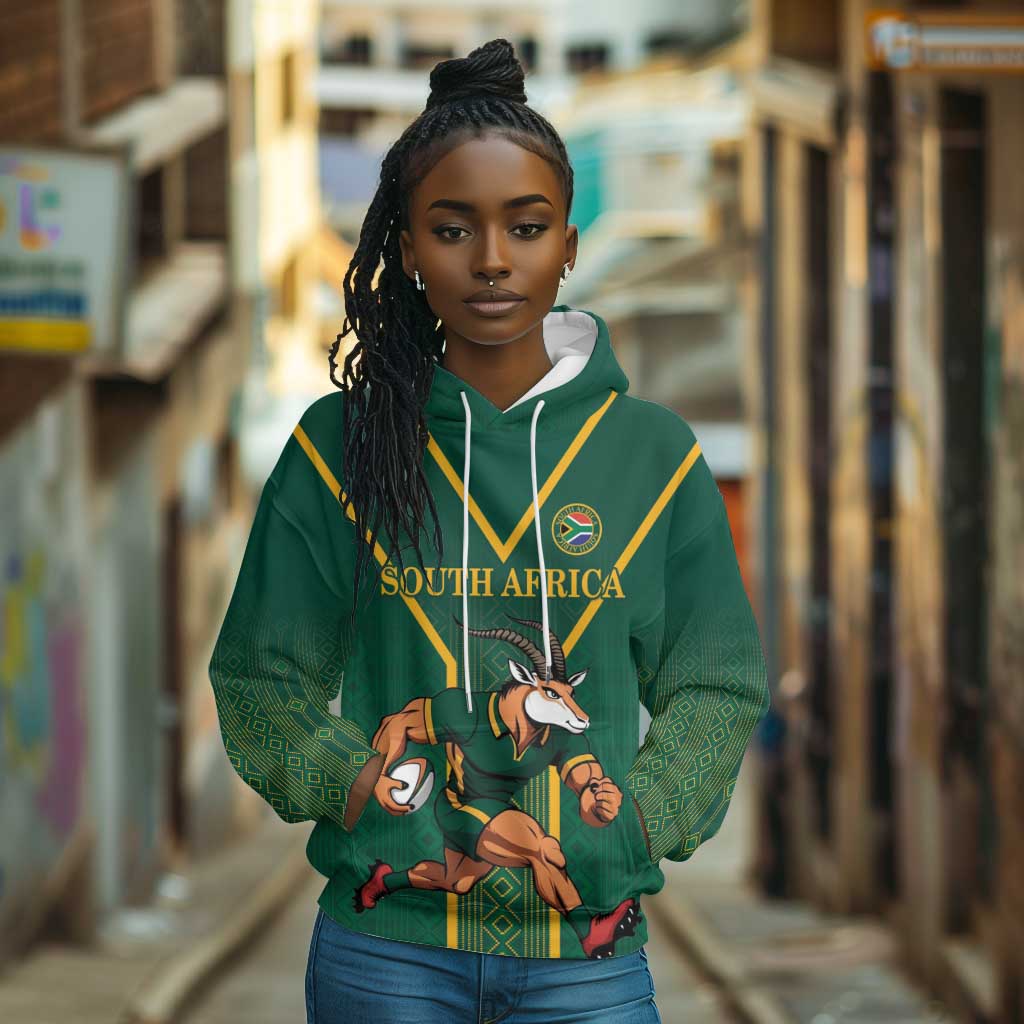 Custom South Africa Rugby Hoodie Go Springboks - African Pride
