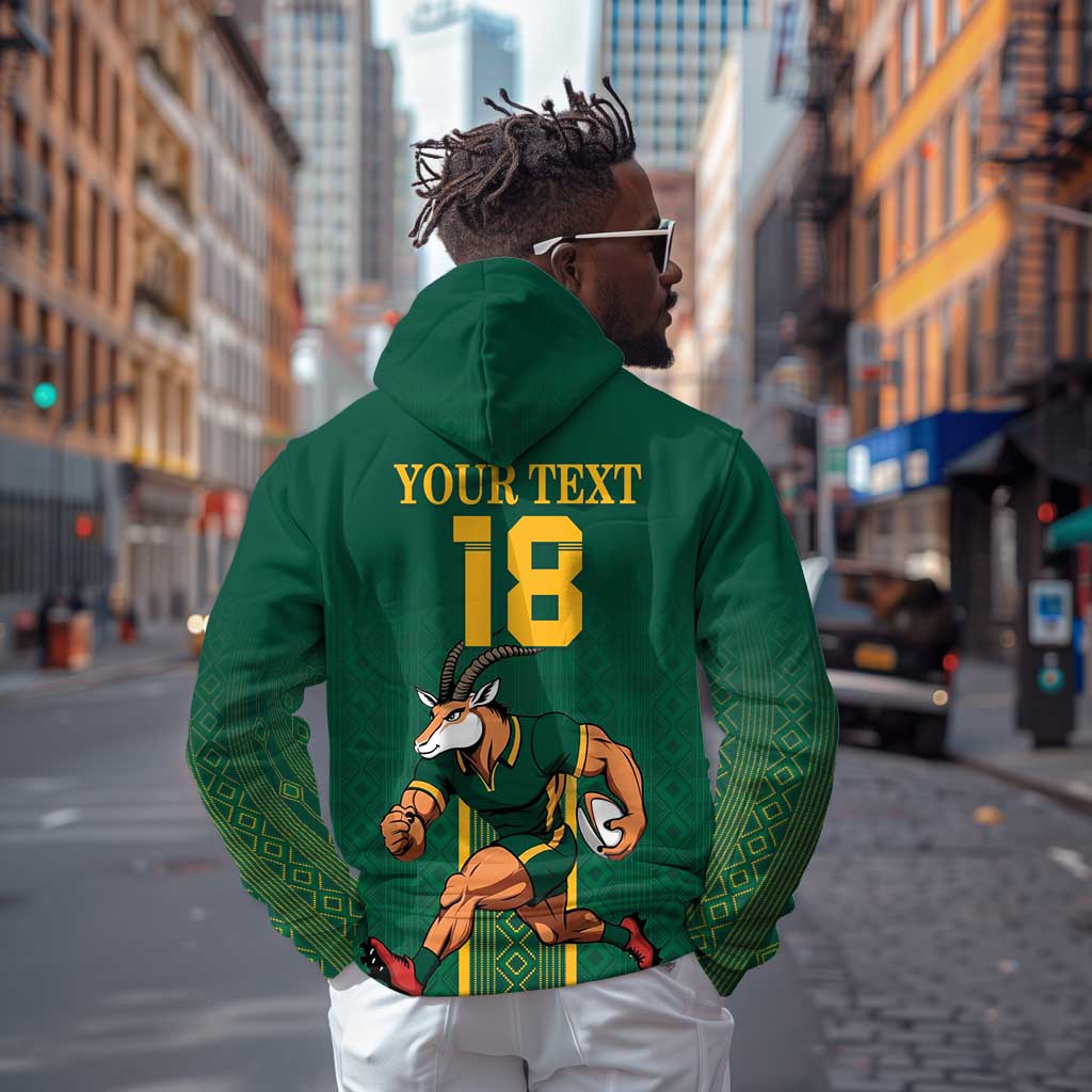 Custom South Africa Rugby Hoodie Go Springboks - African Pride