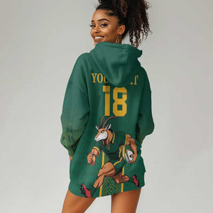 Custom South Africa Rugby Hoodie Dress Go Springboks - African Pride
