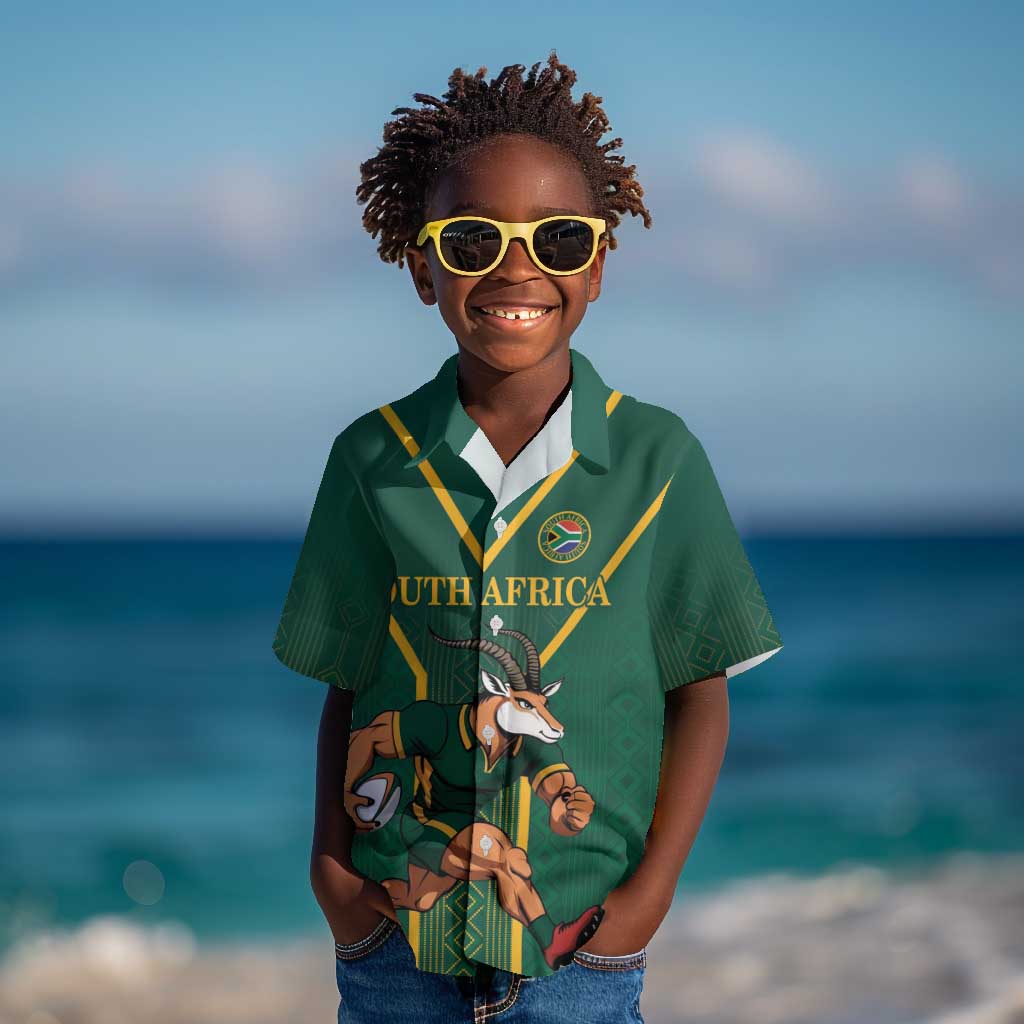 Custom South Africa Rugby Kid Hawaiian Shirt Go Springboks LT18