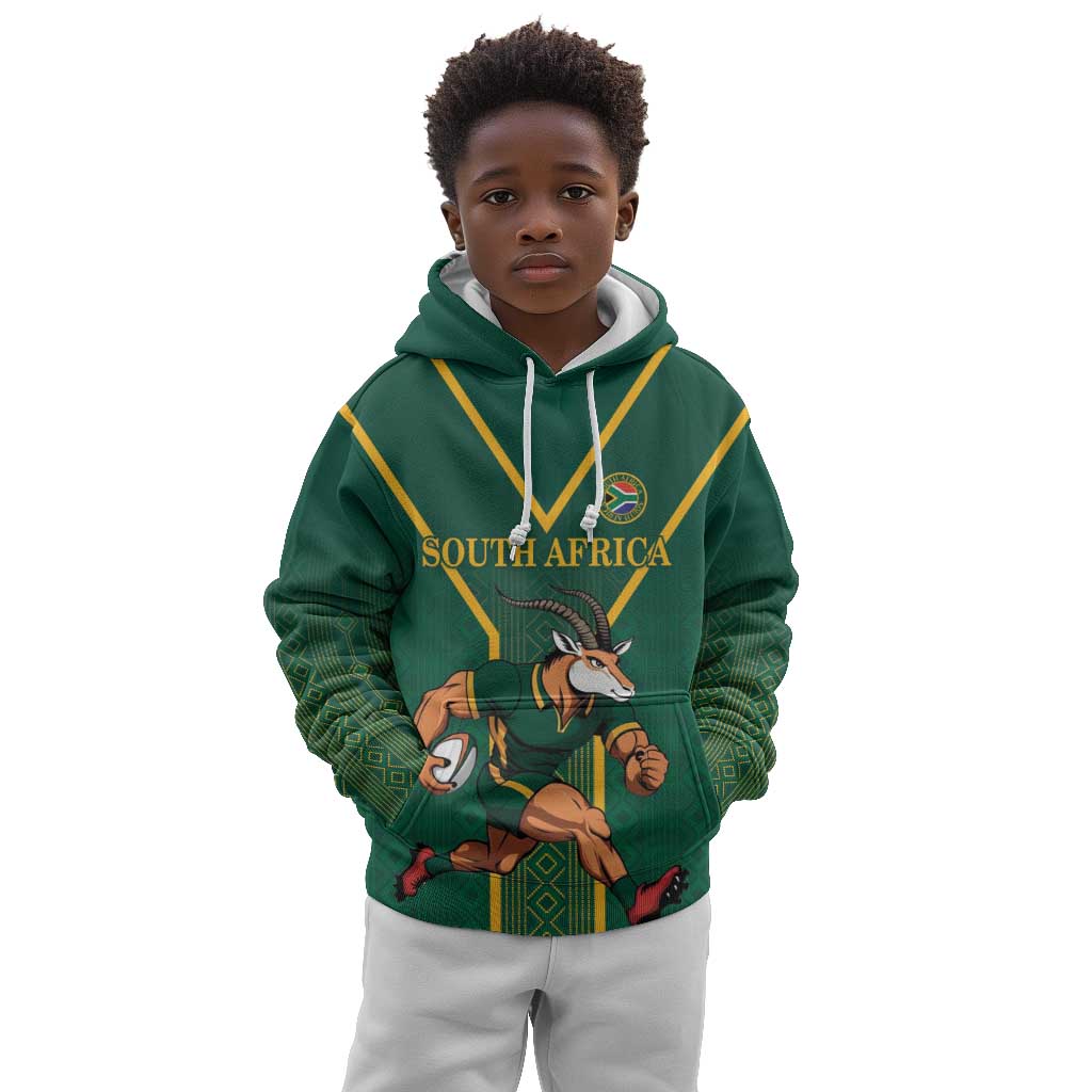 Custom South Africa Rugby Kid Hoodie Go Springboks - African Pride