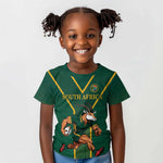 Custom South Africa Rugby Kid T shirt Go Springboks LT18
