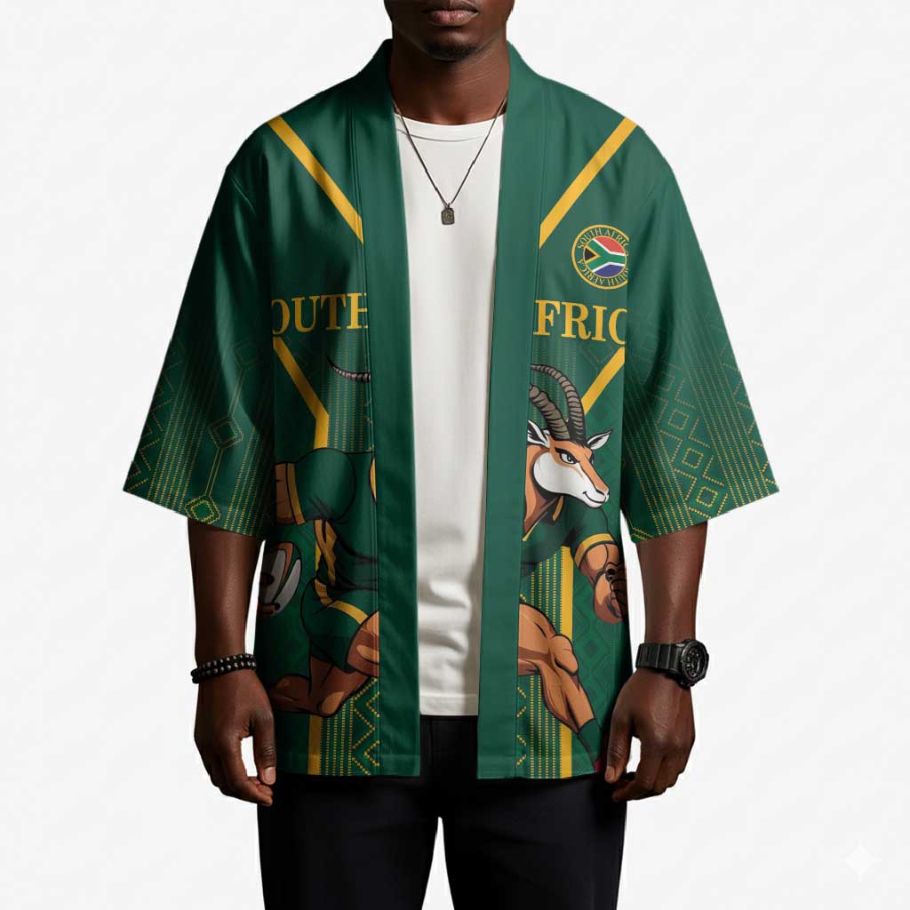 Custom South Africa Rugby Kimono Go Springboks - African Pride
