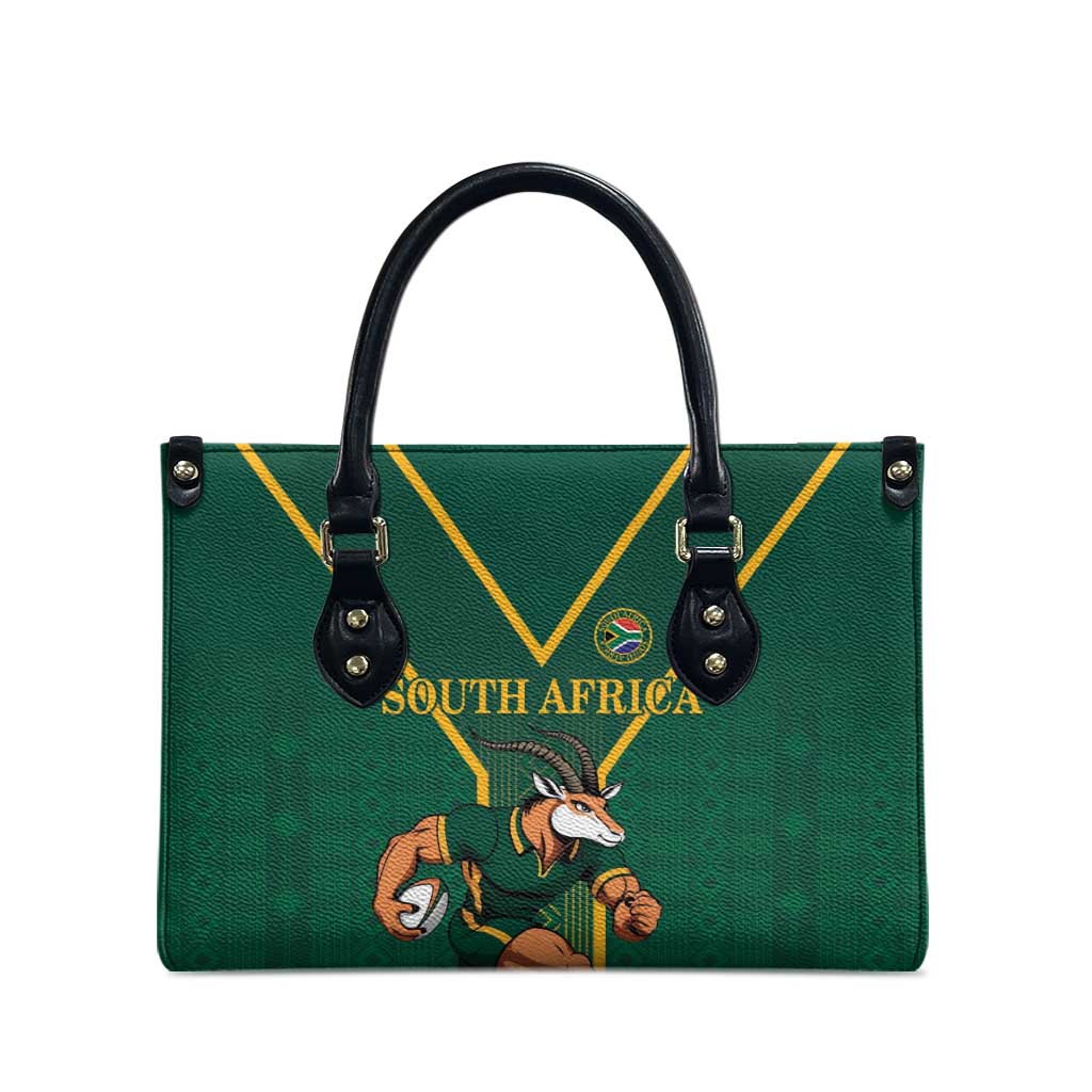 South Africa Rugby Leather Bag Go Springboks - African Pride
