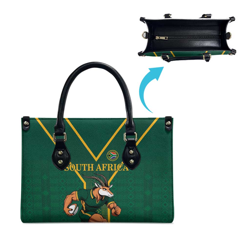 South Africa Rugby Leather Bag Go Springboks - African Pride