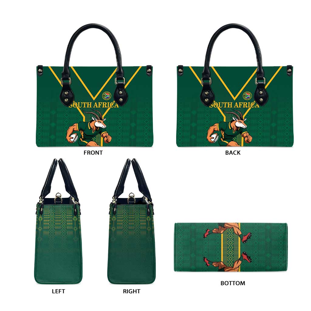 South Africa Rugby Leather Bag Go Springboks - African Pride
