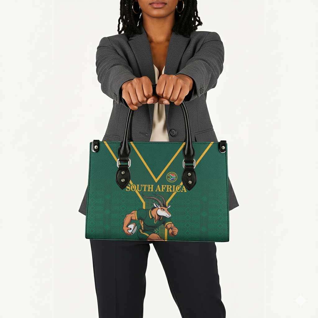 South Africa Rugby Leather Bag Go Springboks - African Pride