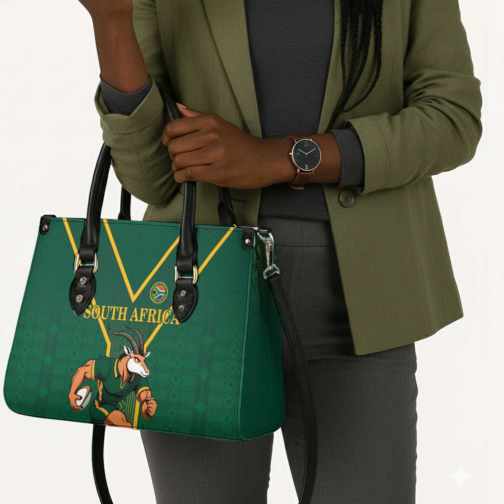 South Africa Rugby Leather Bag Go Springboks - African Pride