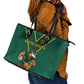 South Africa Rugby Leather Tote Bag Go Springboks - African Pride