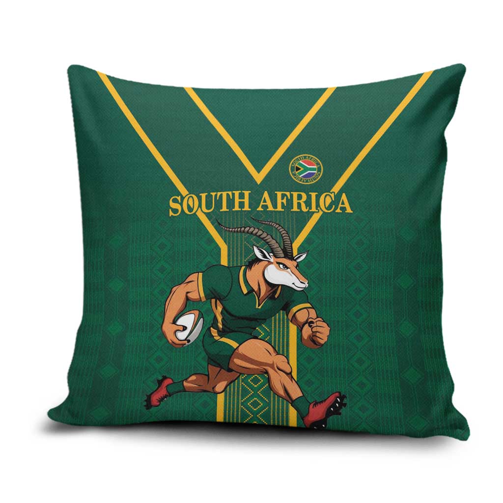 South Africa Rugby Pillow Cover Go Springboks - African Pride