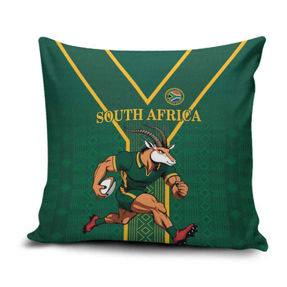South Africa Rugby Pillow Cover Go Springboks - African Pride
