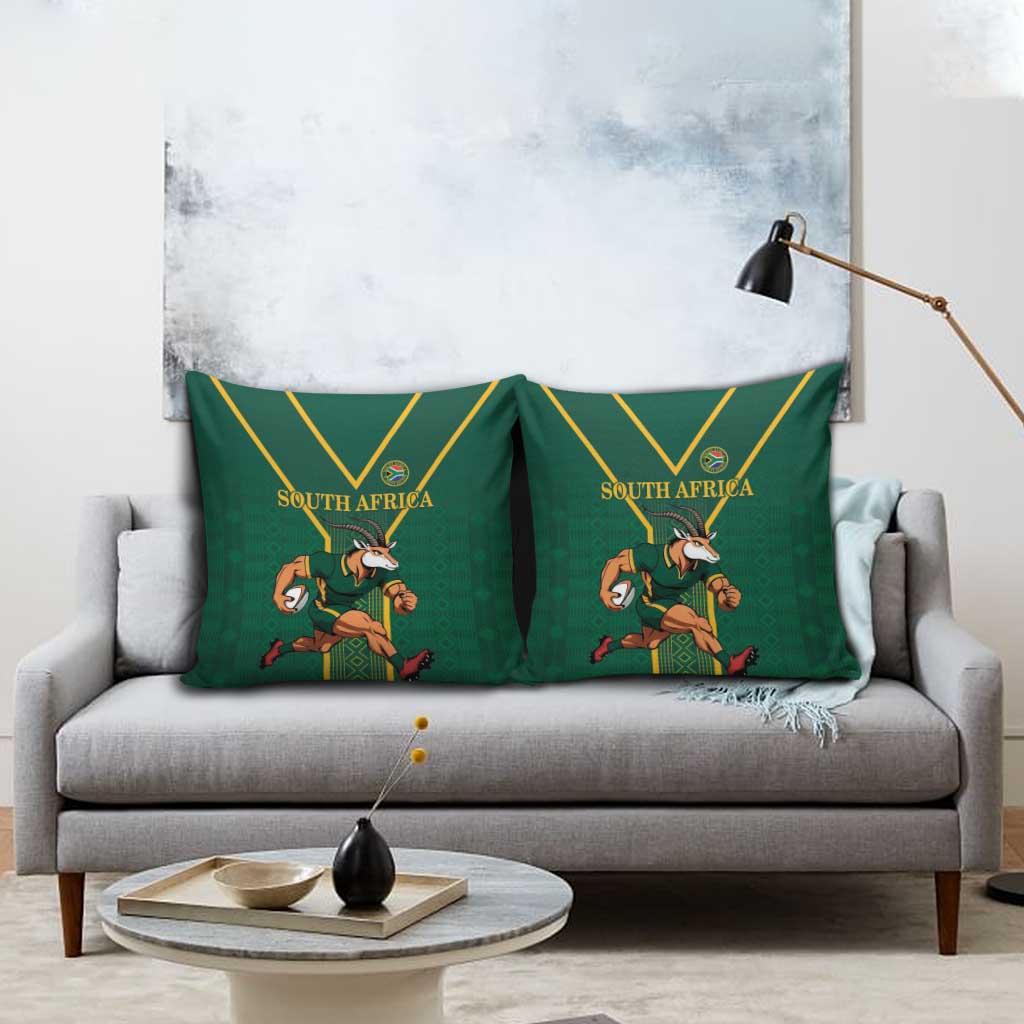 South Africa Rugby Pillow Cover Go Springboks - African Pride