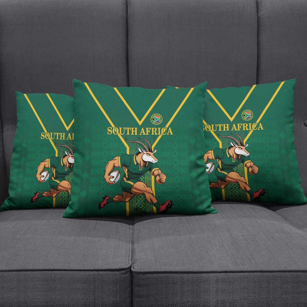 South Africa Rugby Pillow Cover Go Springboks - African Pride