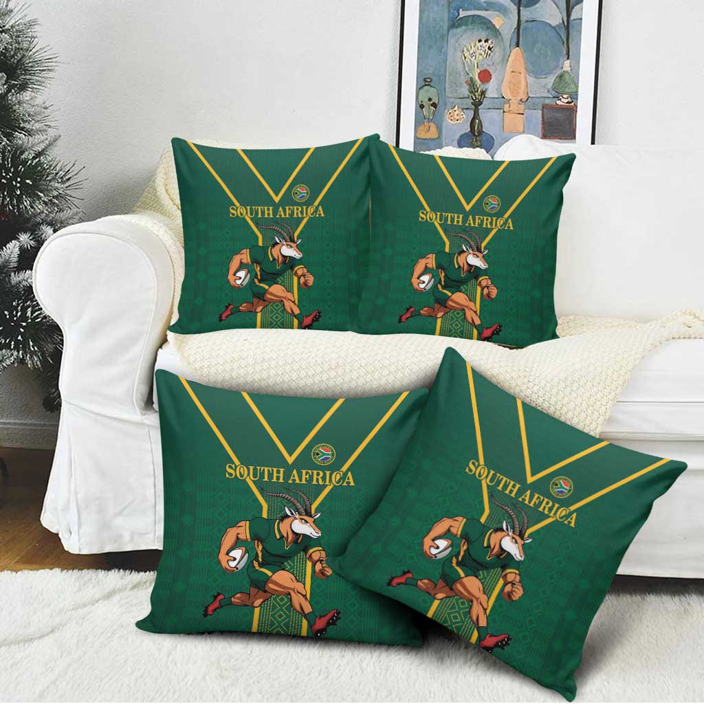South Africa Rugby Pillow Cover Go Springboks - African Pride