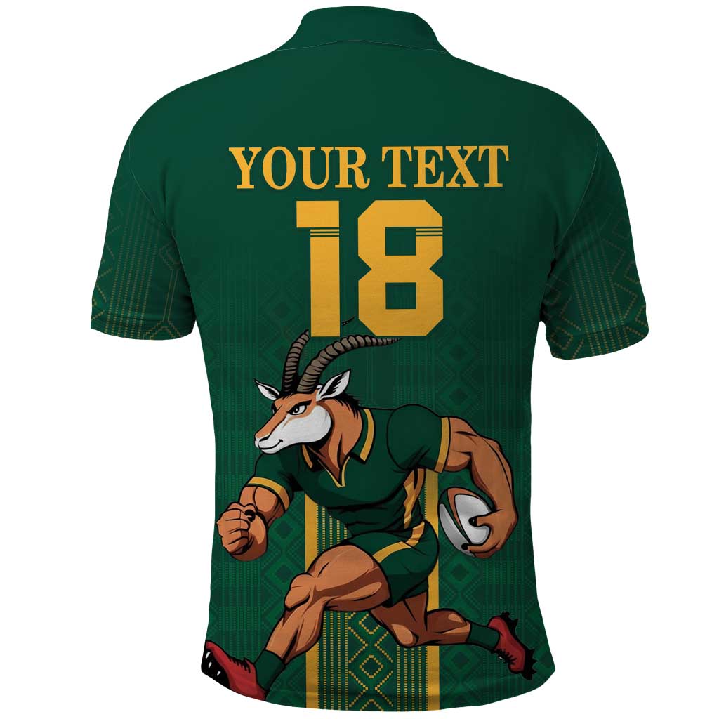 Custom South Africa Rugby Polo Shirt Go Springboks LT18