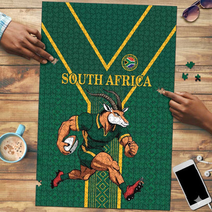 South Africa Rugby Puzzle Go Springboks - African Pride