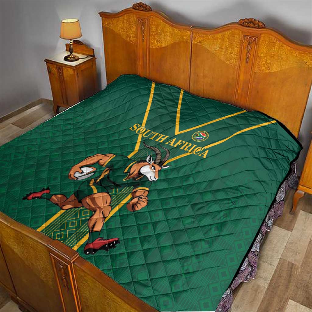 South Africa Rugby Quilt Go Springboks - African Pride