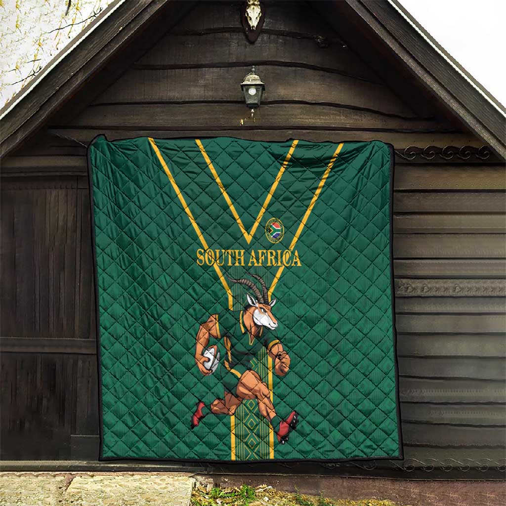 South Africa Rugby Quilt Go Springboks - African Pride