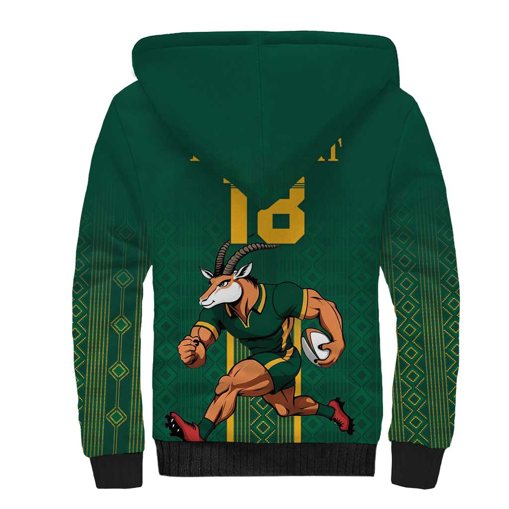 Custom South Africa Rugby Sherpa Hoodie Go Springboks - African Pride
