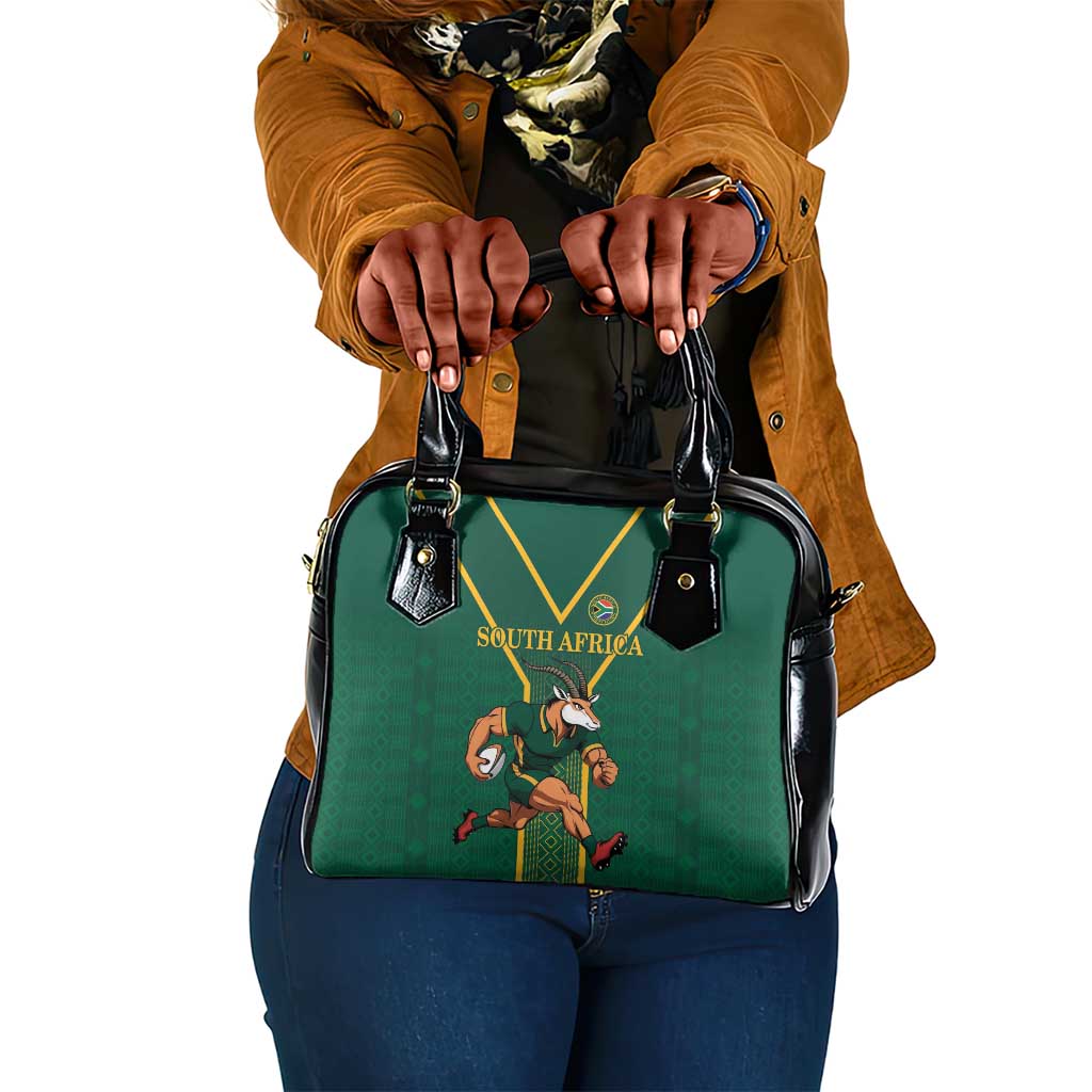 South Africa Rugby Shoulder Handbag Go Springboks - African Pride