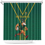 South Africa Rugby Shower Curtain Go Springboks - African Pride