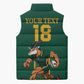 Custom South Africa Rugby Sleeveless Puffer Jacket Go Springboks - African Pride