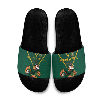 South Africa Rugby Slide Sandals Go Springboks - African Pride