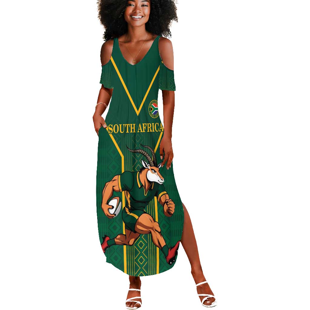 Custom South Africa Rugby Summer Maxi Dress Go Springboks LT18