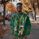 Custom South Africa Rugby Sweatshirt Go Springboks - African Pride