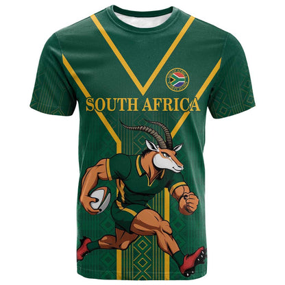 Custom South Africa Rugby T shirt Go Springboks LT18