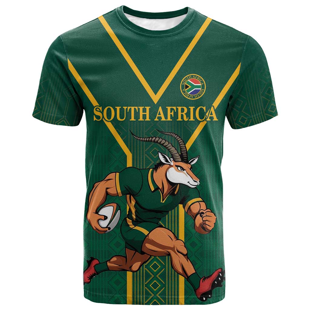 Custom South Africa Rugby T shirt Go Springboks LT18