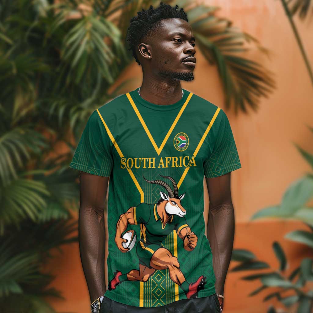 Custom South Africa Rugby T shirt Go Springboks LT18