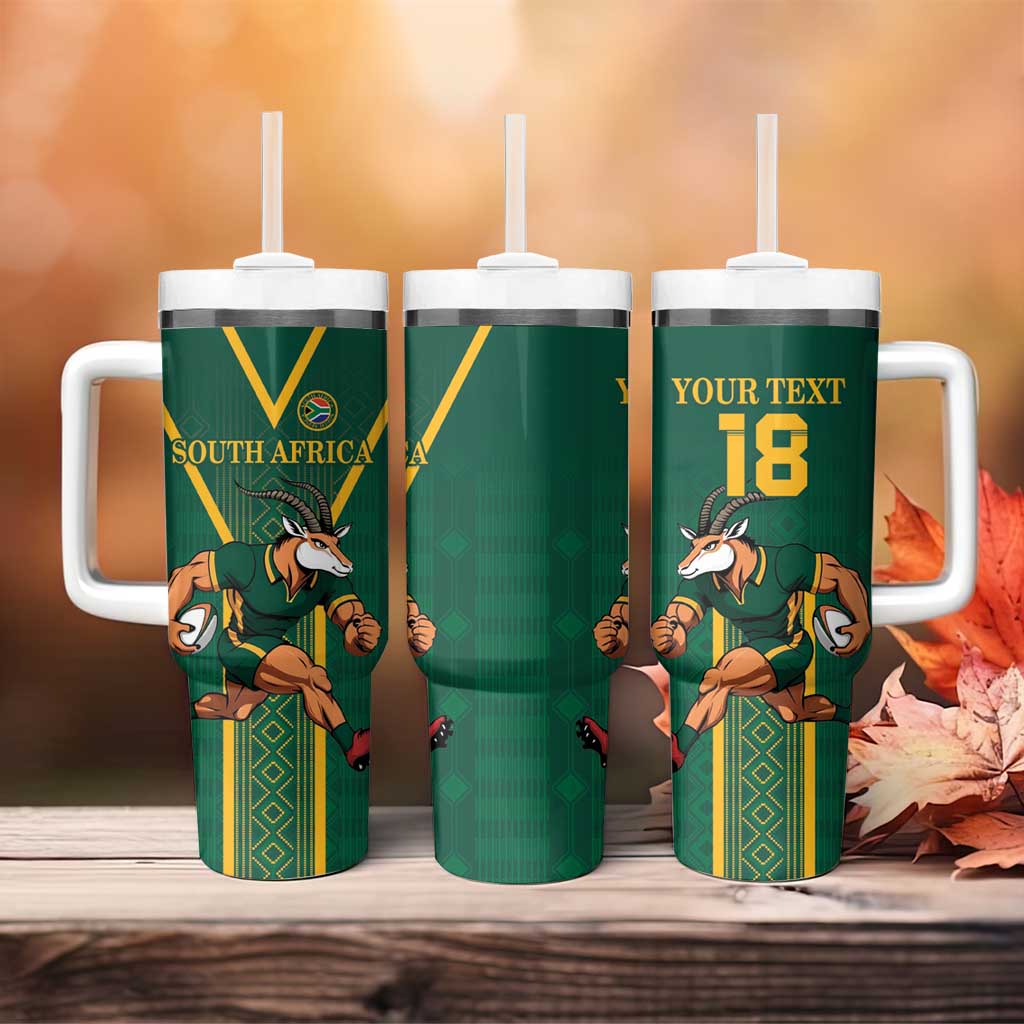 Custom South Africa Rugby Tumbler With Handle Go Springboks - African Pride