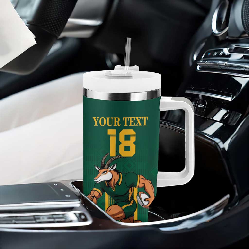 Custom South Africa Rugby Tumbler With Handle Go Springboks - African Pride