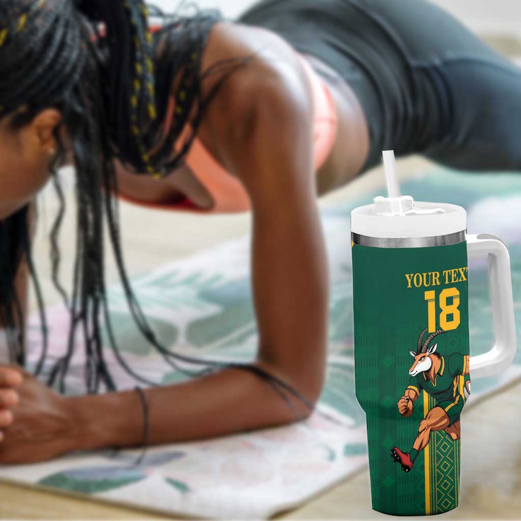 Custom South Africa Rugby Tumbler With Handle Go Springboks - African Pride
